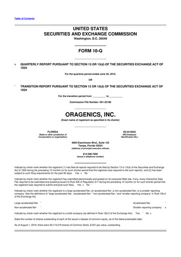Thumbnail Oragenics 10-Q Quarterly Report FY2016 