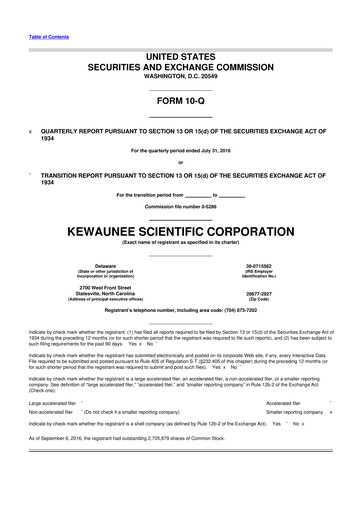 Thumbnail Kewaunee Scientific Corporation 10-Q Quarterly Report FY2017 