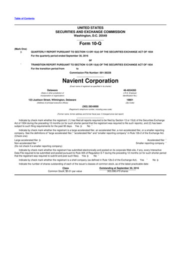 Thumbnail Navient 10-Q Quarterly Report FY2016 