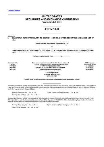 Vorschaubild Dominion Energy 10-Q Quartalsbericht  