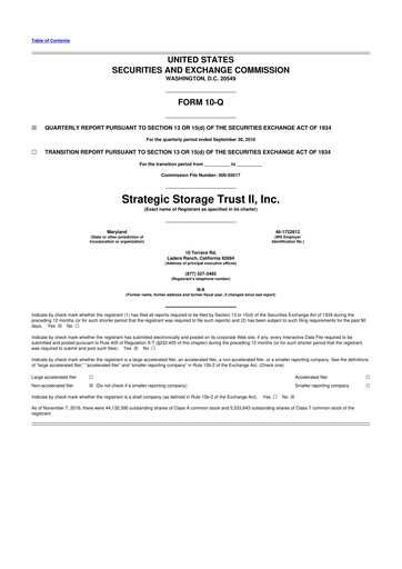Thumbnail SmartStop Self Storage REIT 10-Q Quarterly Report FY2016 