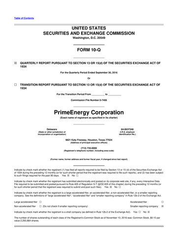Thumbnail PrimeEnergy Resources 10-Q Quarterly Report FY2016 