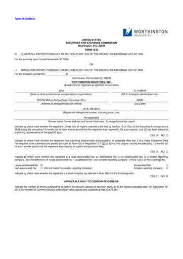 Miniature Worthington Enterprises 10-Q Rapport trimestriel 2017 