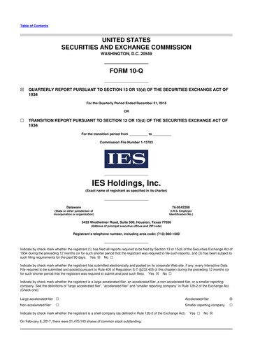 Thumbnail IES Holdings 10-Q Quarterly Report FY2017 