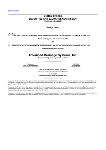 Thumbnail Advanced Drainage Systems
 10-Q Quarterly Report FY2017 