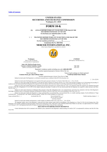 Thumbnail Mercer International 10-K Annual Report 2016