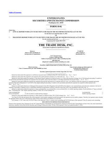 Thumbnail The Trade Desk
 10-K Annual Report 2016