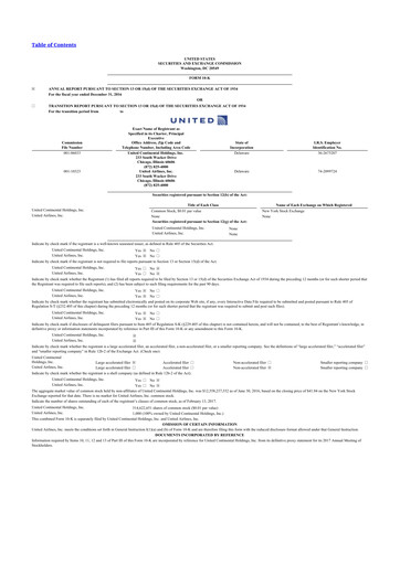 Thumbnail United Airlines Holdings
 10-K Annual Report 2016