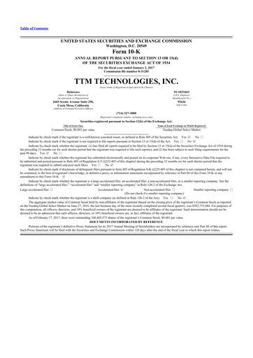 Thumbnail TTM Technologies
 10-K Annual Report 2016