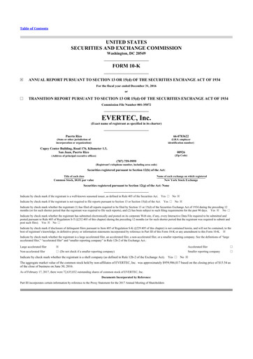 Thumbnail Evertec 10-K Annual Report 2016