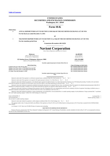 Thumbnail Navient 10-K Annual Report 2016