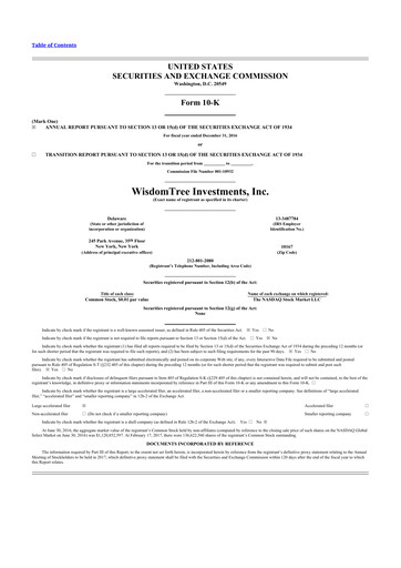 Thumbnail WisdomTree
 10-K Annual Report 2016