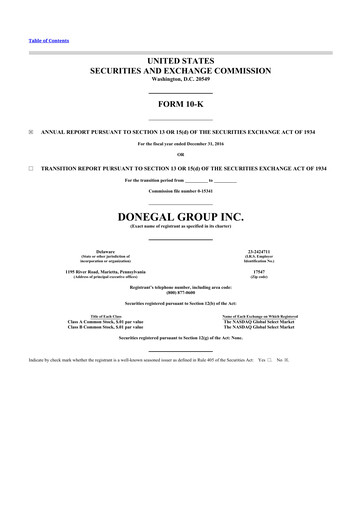 Thumbnail Donegal Group 10-K Annual Report 2016