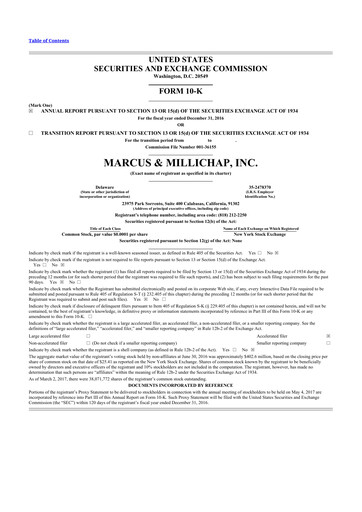 Thumbnail Marcus & Millichap 10-K Annual Report 2016