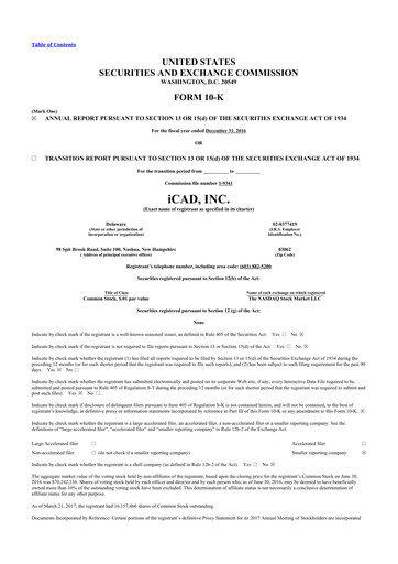 Vorschaubild iCAD 10-K Jahresbericht 2016