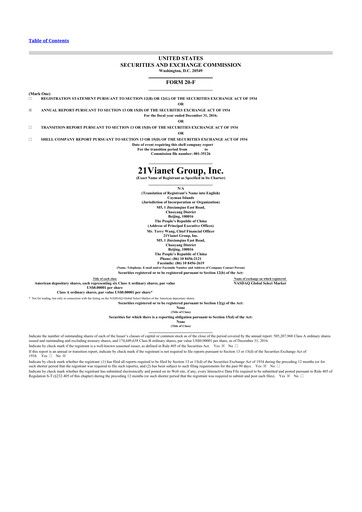 Thumbnail VNET Group 20-F Annual Report 2016