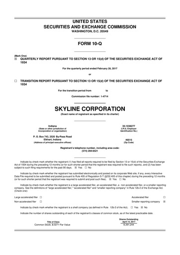 Thumbnail Champion Homes 10-Q Quarterly Report FY2017 