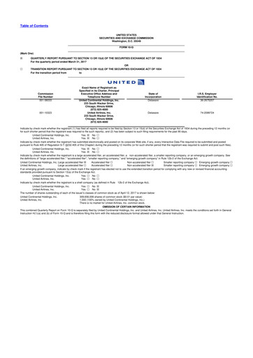 Thumbnail United Airlines Holdings
 10-Q Quarterly Report FY2017 