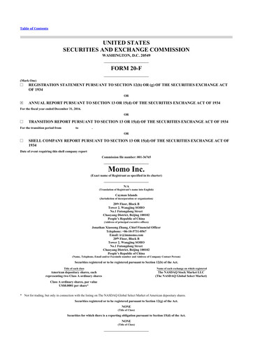 Thumbnail Hello Group Inc. 20-F Annual Report 2016