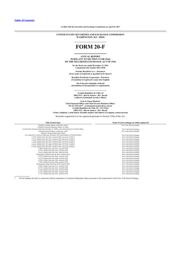 Thumbnail Petrobras 20-F Annual Report 