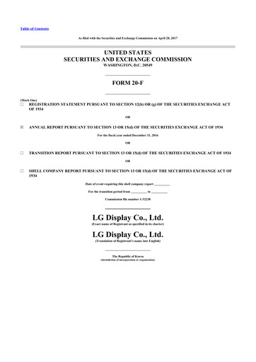 Thumbnail LG Display 20-F Annual Report 