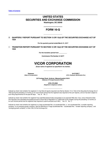 Thumbnail Vicor
 10-Q Quarterly Report FY2017 