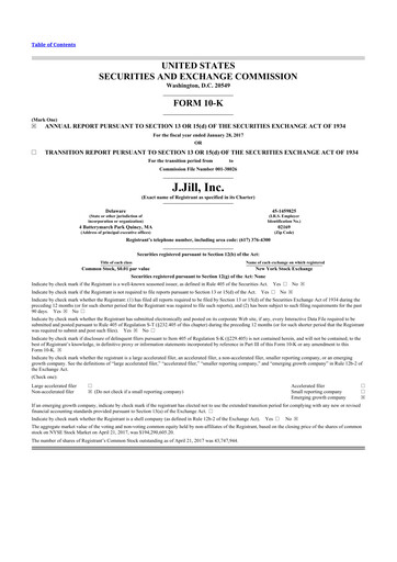 Thumbnail J.Jill
 10-K Annual Report 