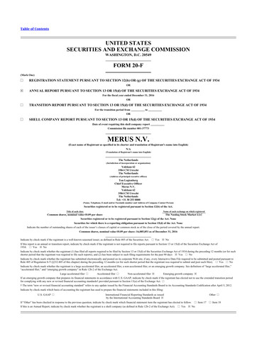 Thumbnail Merus 20-F Annual Report 