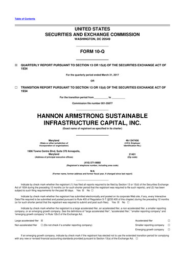 Miniature HASI (HA Sustainable Infrastructure Capita) 10-Q Rapport trimestriel 2017 