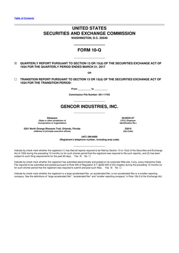 Thumbnail Gencor Industries
 10-Q Quarterly Report FY2017 