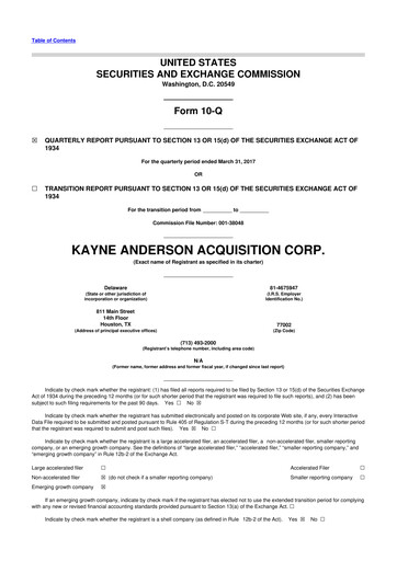 Vorschaubild Kinetik 10-Q Quartalsbericht 2017 