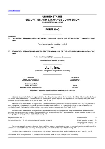 Thumbnail J.Jill
 10-Q Quarterly Report FY2017 