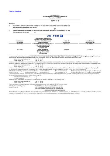 Thumbnail United Airlines Holdings
 10-Q Quarterly Report FY2017 