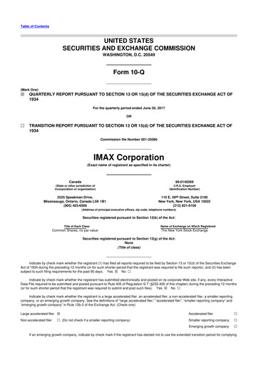 Thumbnail Imax Corp 10-Q Quarterly Report FY2017 