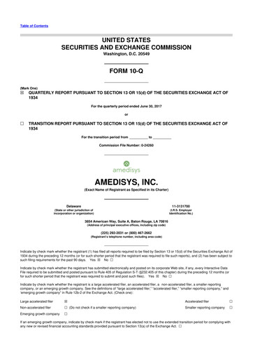 Thumbnail Amedisys 10-Q Quarterly Report FY 