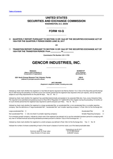 Thumbnail Gencor Industries
 10-Q Quarterly Report FY2017 