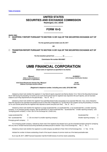 Thumbnail UMB Financial 10-Q Quarterly Report FY2017 