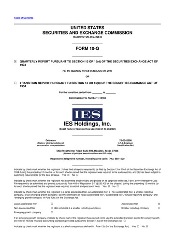 Thumbnail IES Holdings 10-Q Quarterly Report FY2017 