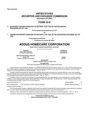 Thumbnail 
Addus HomeCare 10-Q Quarterly Report FY2017 