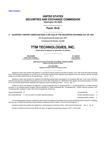 Thumbnail TTM Technologies
 10-Q Quarterly Report FY2017 
