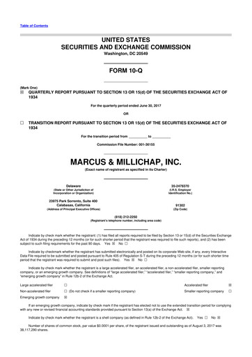 Thumbnail Marcus & Millichap 10-Q Quarterly Report FY2017 
