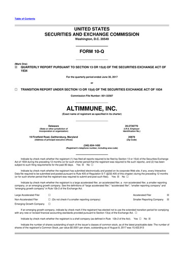 Thumbnail Altimmune 10-Q Quarterly Report FY 