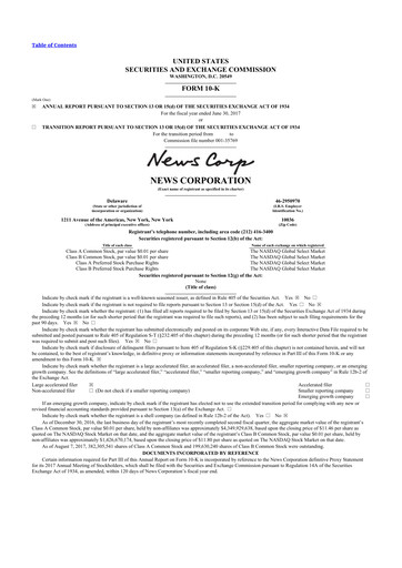 Thumbnail News Corp 10-K Annual Report 2017