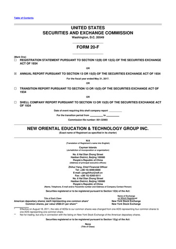 Thumbnail New Oriental 20-F Annual Report 2017