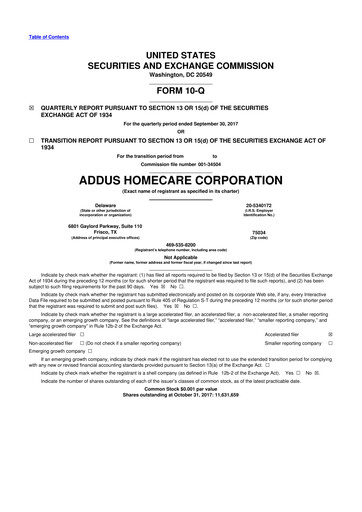 Thumbnail 
Addus HomeCare 10-Q Quarterly Report FY2017 
