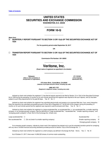 Thumbnail Veritone 10-Q Quarterly Report FY2017 