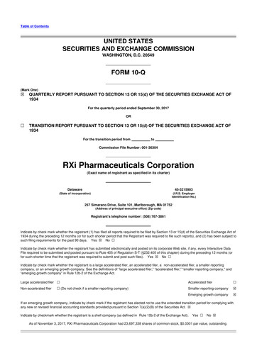 Vorschaubild Phio Pharmaceuticals 10-Q Quartalsbericht 2017 