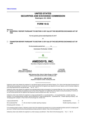 Thumbnail Amedisys 10-Q Quarterly Report FY 