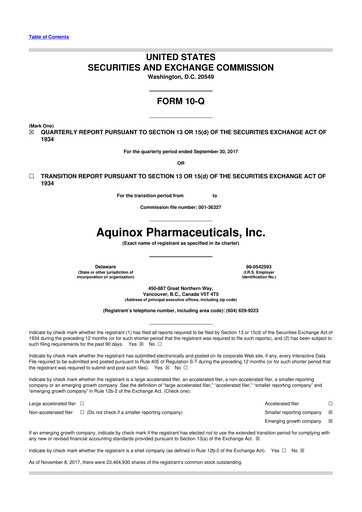 Miniature Neurogene 10-Q Rapport trimestriel 2017 