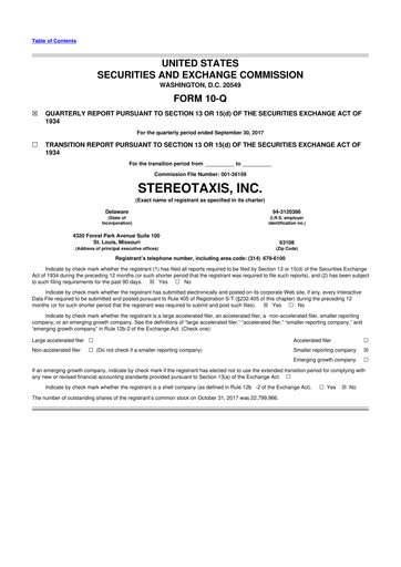 Thumbnail Stereotaxis 10-Q Quarterly Report FY2017 